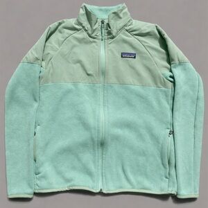 Patagonia Women's Green Full Zip Lightweight Fleece Jacket with Pockets Size M
